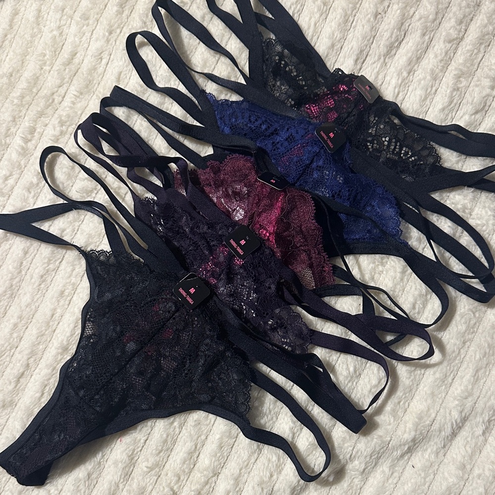 Lace Strappy Thong Set NWT
